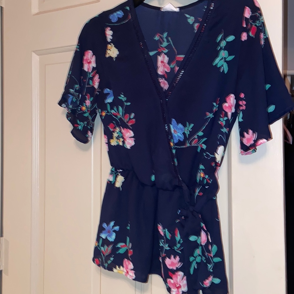 Floral Peplum Top